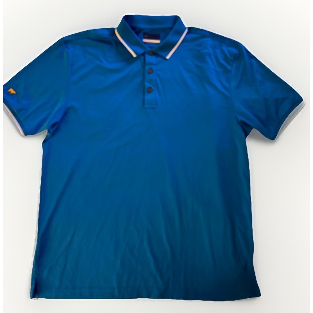 Jack Nicklaus Polo Shirt Mens XL Blue StayDri Golden Bear Golf Performance Top